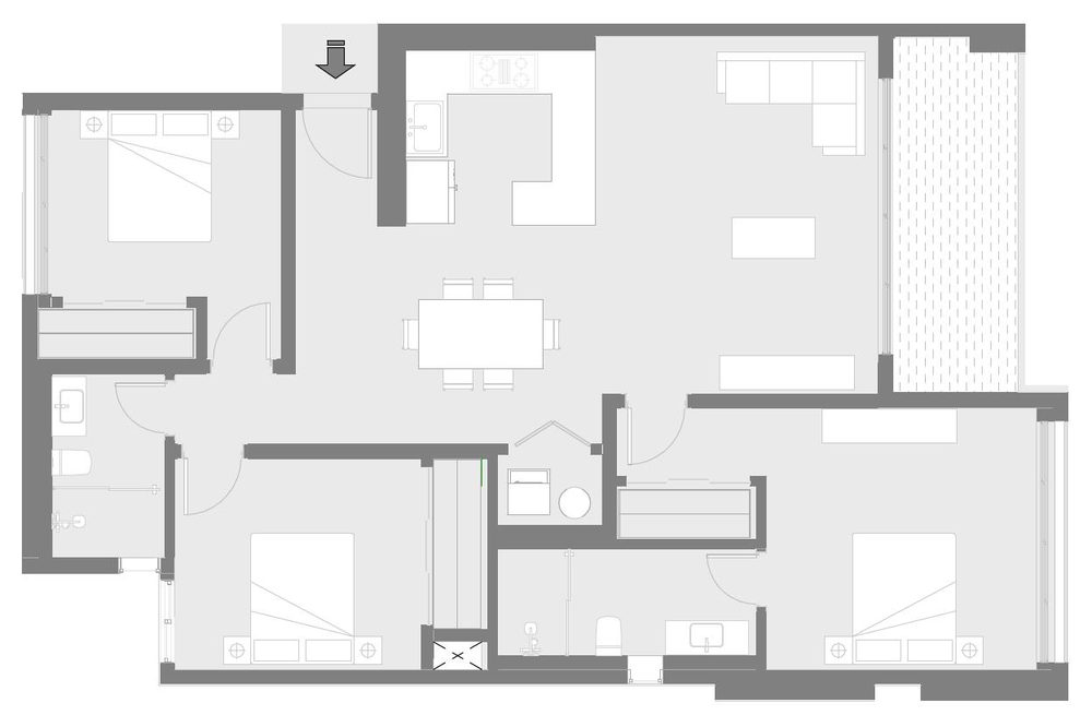 3 bedroom floor plan — Riviera Bay Condos