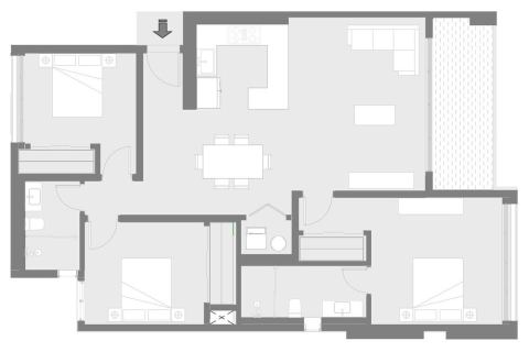 3 bedroom floor plan — Riviera Bay Condos